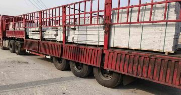 东营 白麻荔枝面外墙干挂，工厂装车日常