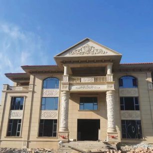 东营 黄金麻花岗岩别墅外墙干挂