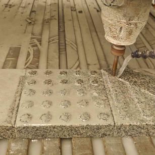 东营 芝麻白花岗岩石材盲人石、盲道石、盲点石