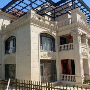 东营 黄金麻花岗岩荔枝面别墅外墙干挂