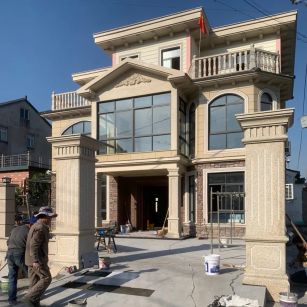 东营 黄金麻花岗岩荔枝面别墅外墙干挂私家专属