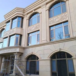 东营 黄金麻花岗岩别墅外墙干挂