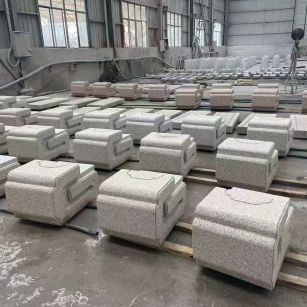 东营 白麻花岗岩异形加工-石凳，坐凳