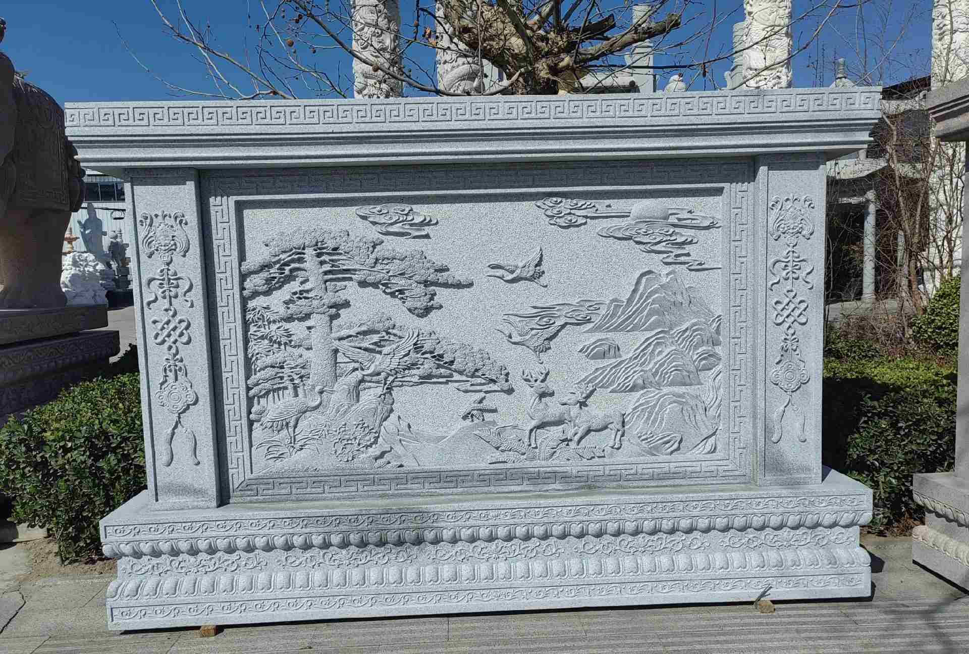 东营 芝麻白大型照壁，屏风，影壁