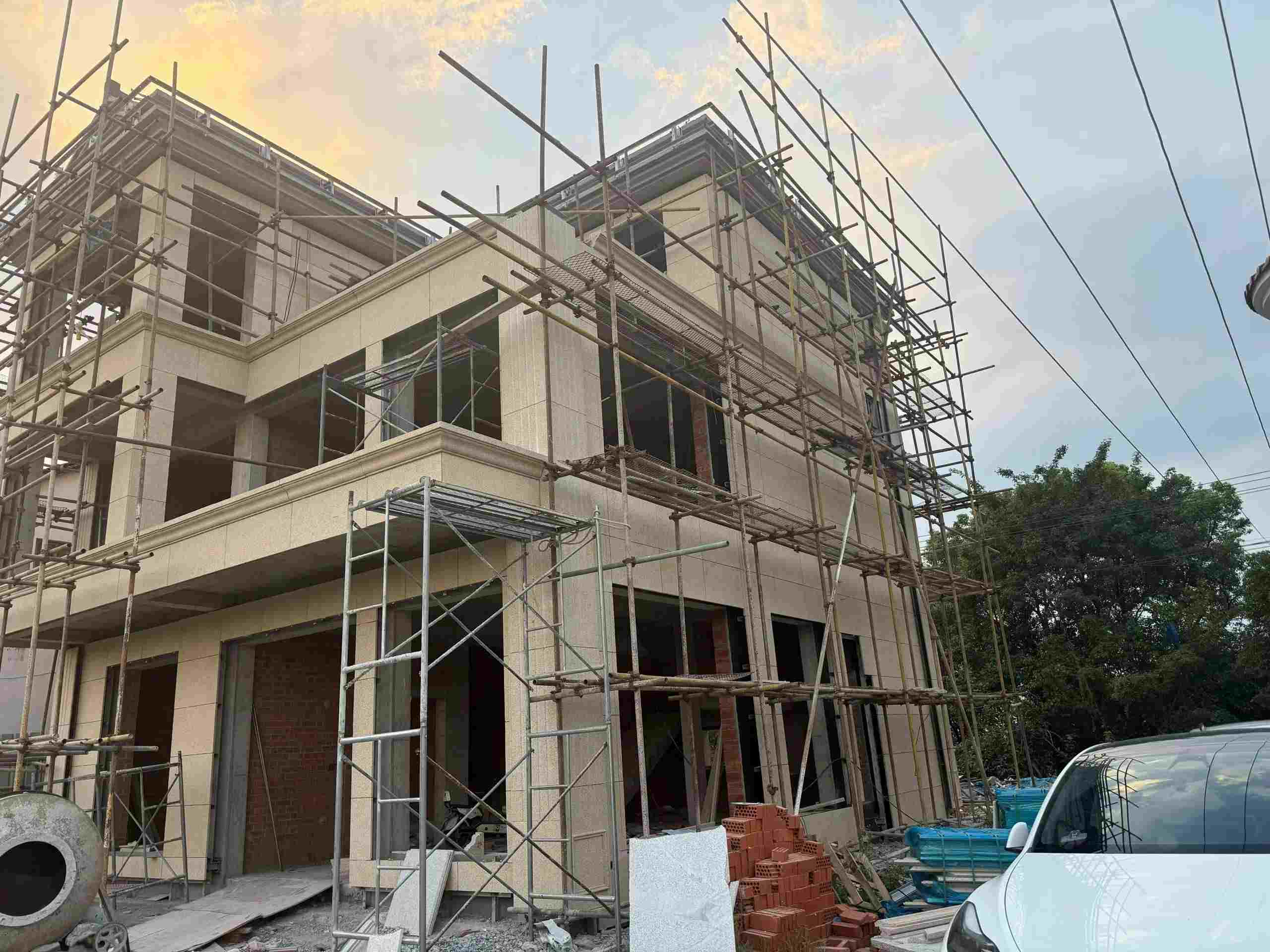 东营 黄金麻荔枝面花岗岩外墙干挂