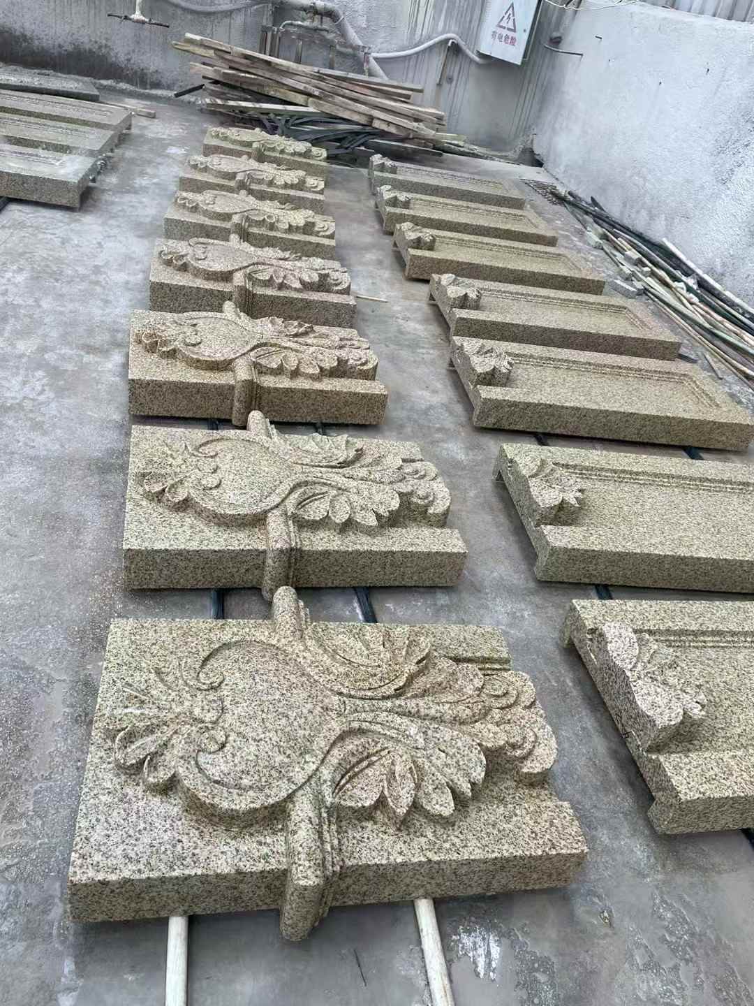 东营 黄金麻花岗岩别墅外墙雕刻板