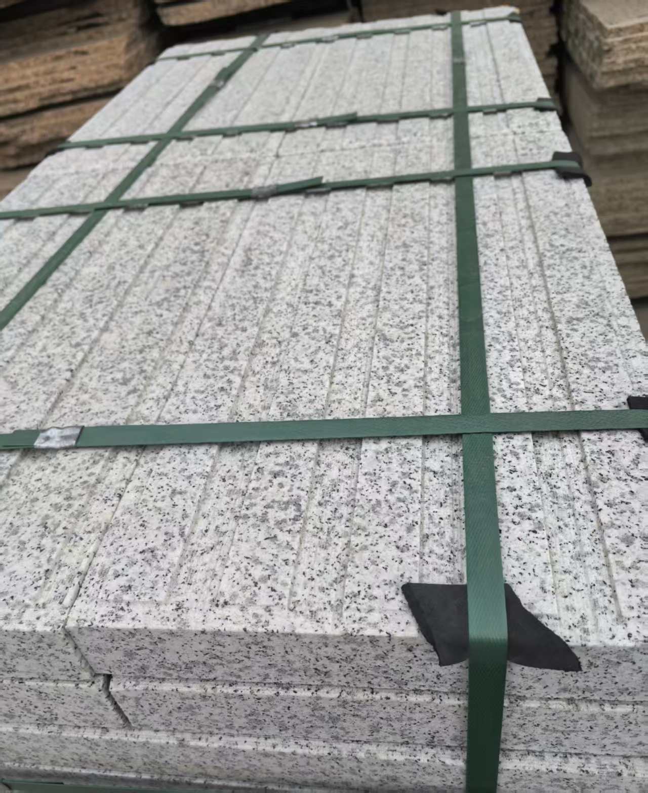 东营 白麻花岗岩直行盲道石，盲条，地铺石